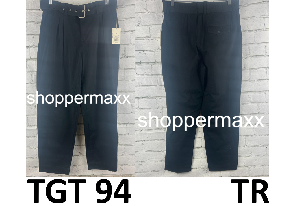 Women's High-Rise Tapered Ankle Chino Pants - A New Day, Black, Size 12