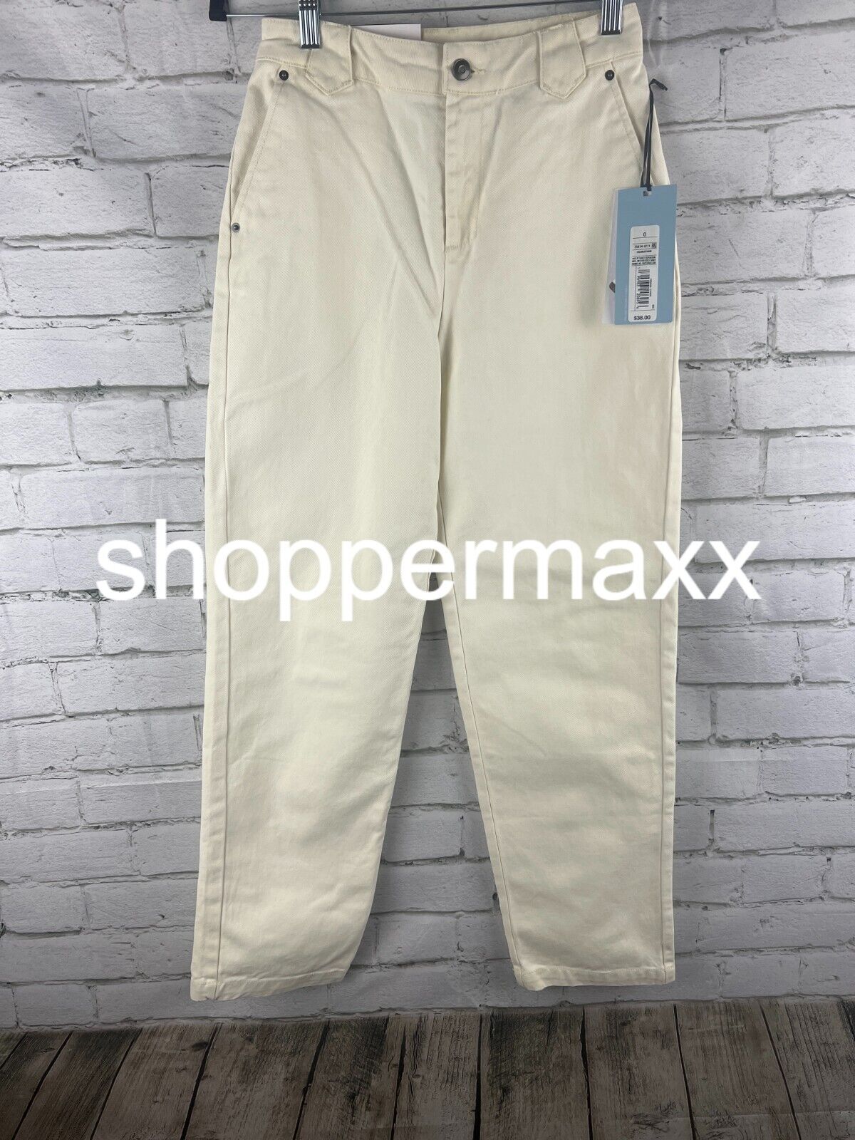 Women's Yoke Seam Straight Denim Pant - Future Collective with Reese, Cream, 0