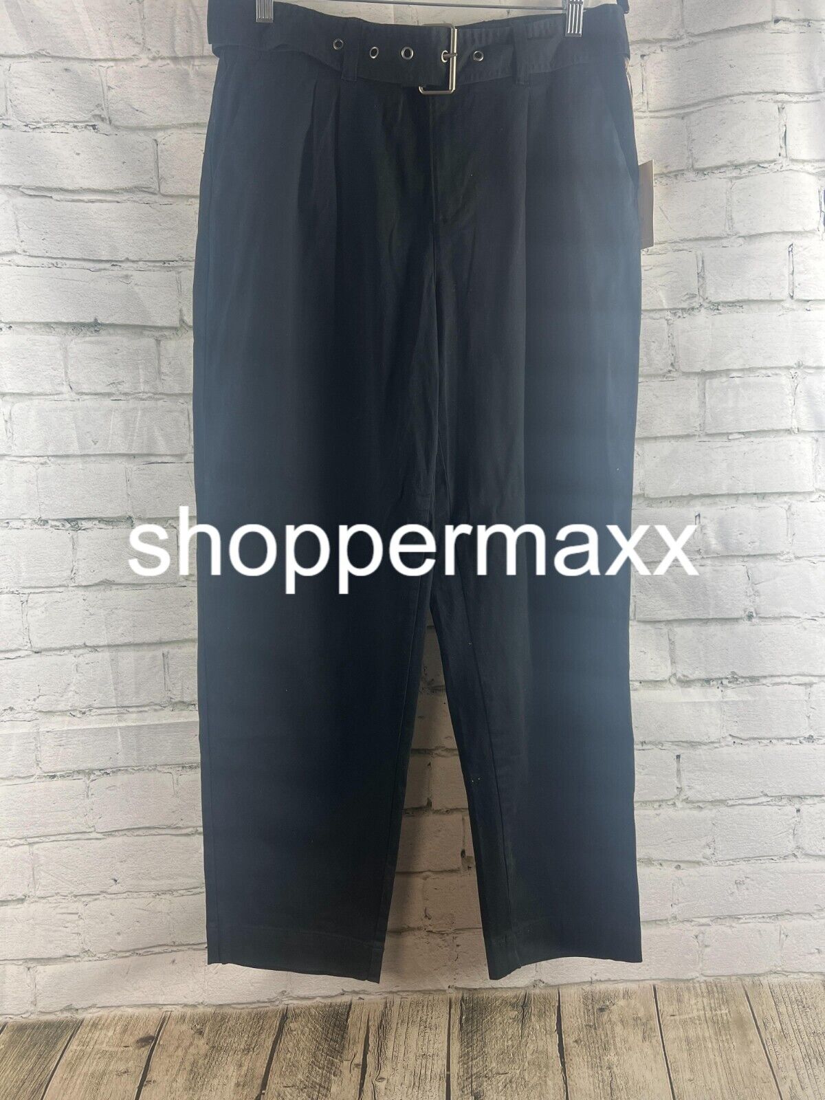 Women's High-Rise Tapered Ankle Chino Pants - A New Day, Black, Size 12