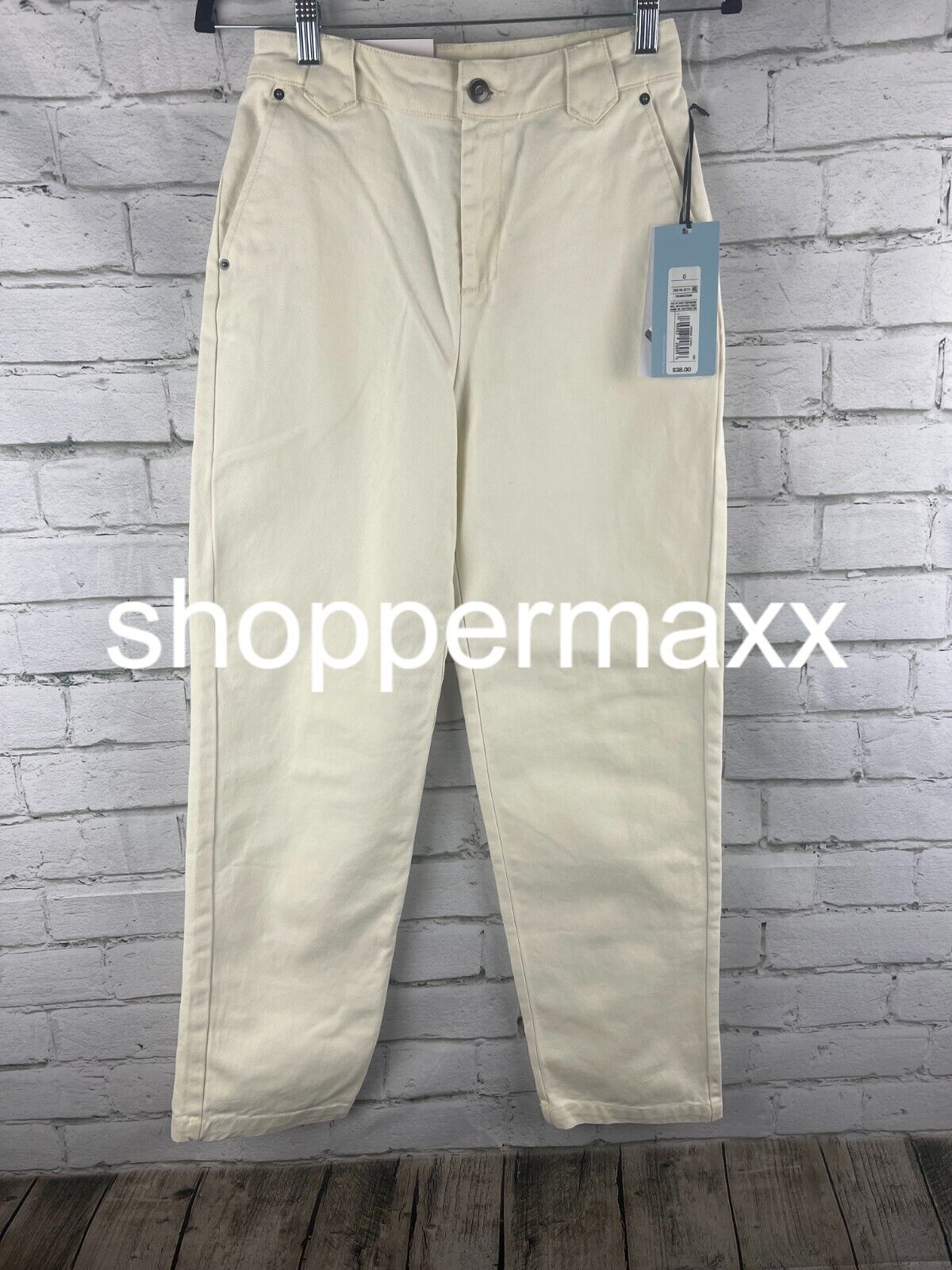 Women's Yoke Seam Straight Denim Pant - Future Collective with Reese, Cream, 0