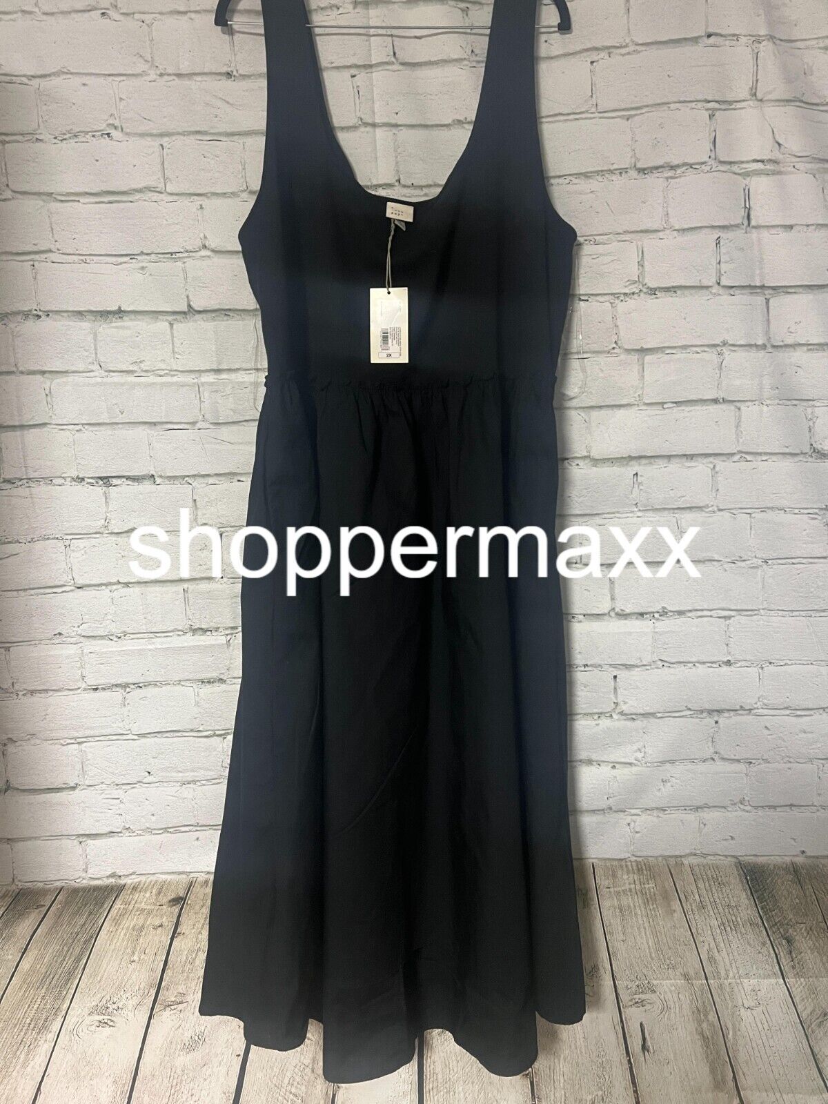 Women's Asymmetrical Midi Ballet Dress - A New Day, Black, Size 2X