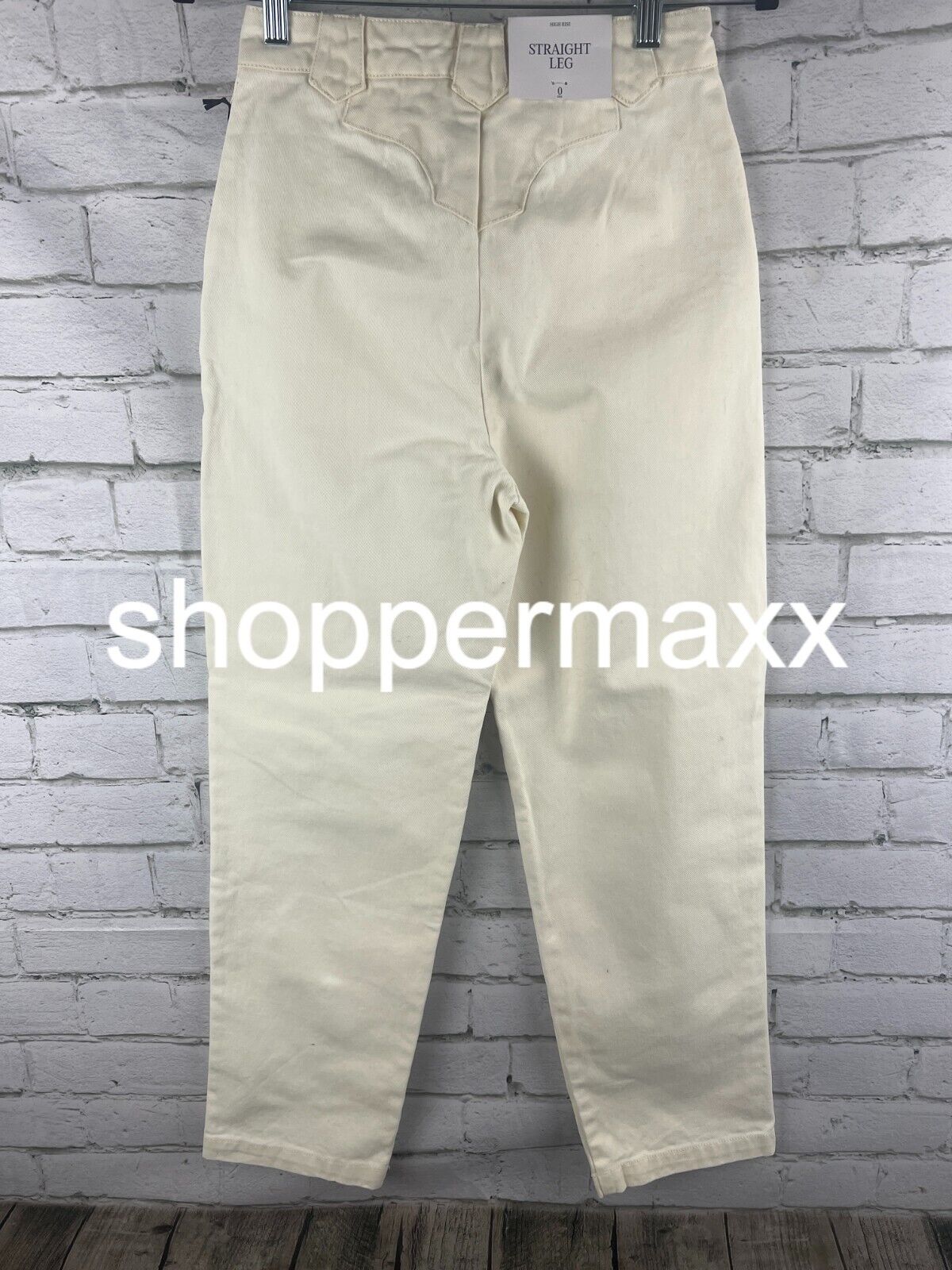 Women's Yoke Seam Straight Denim Pant - Future Collective with Reese, Cream, 0