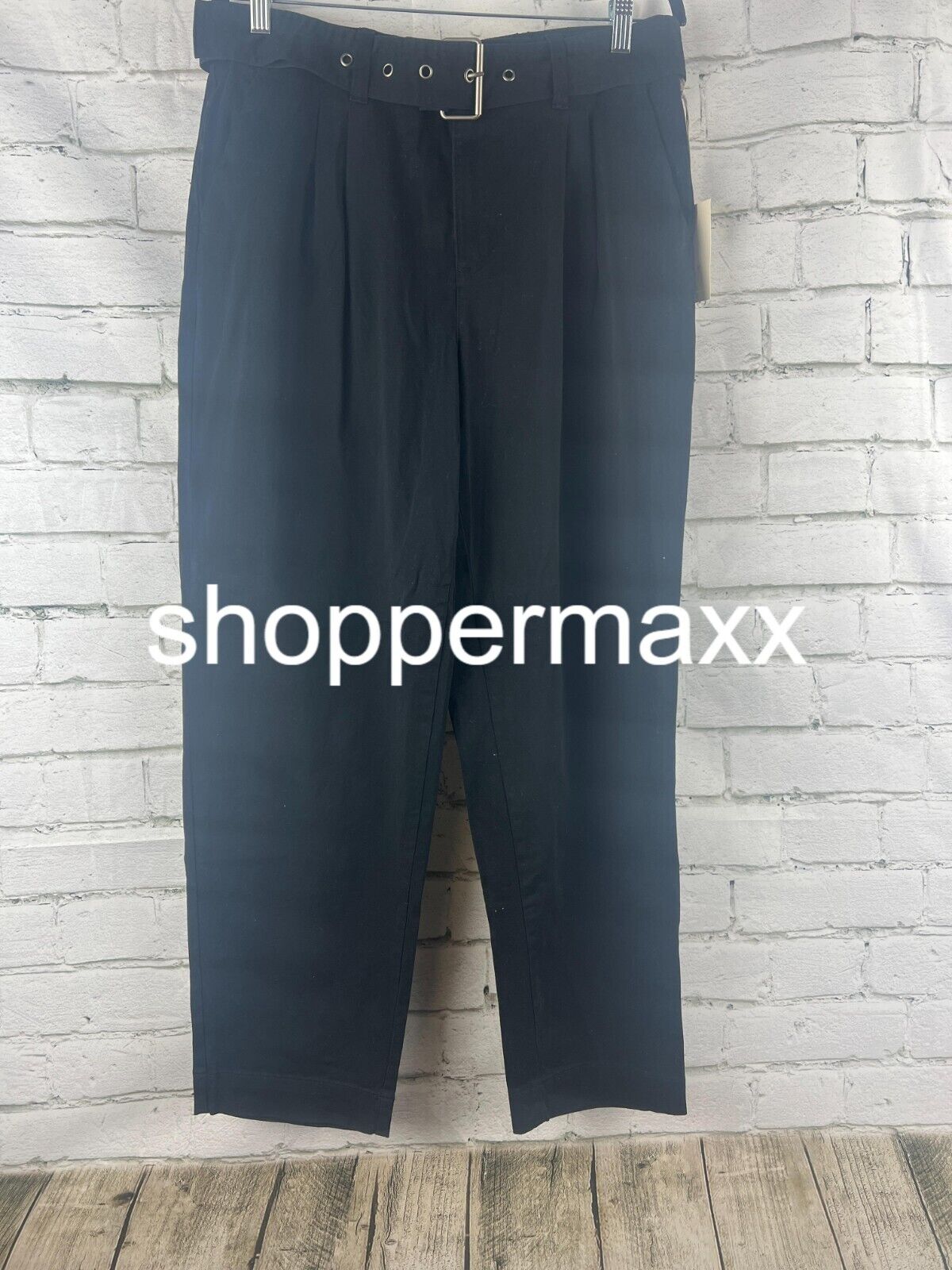 Women's High-Rise Tapered Ankle Chino Pants - A New Day, Black, Size 12