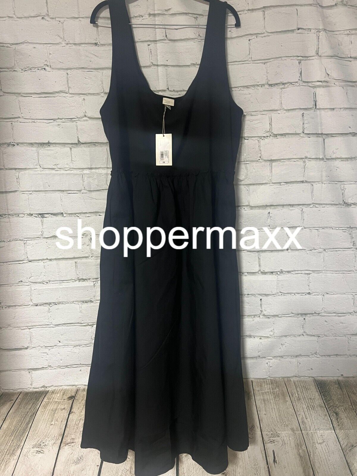 Women's Asymmetrical Midi Ballet Dress - A New Day, Black, Size 2X