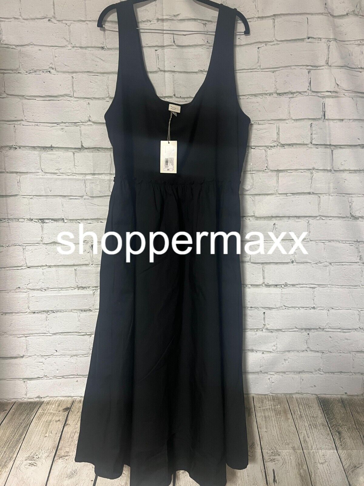 Women's Asymmetrical Midi Ballet Dress - A New Day, Black, Size 2X