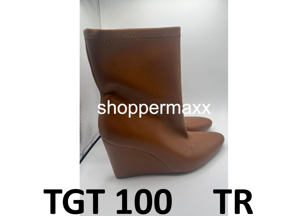 Women's Jocelyn Wedge Stretch Dress Boots - A New Day, Camel, Size 8.5