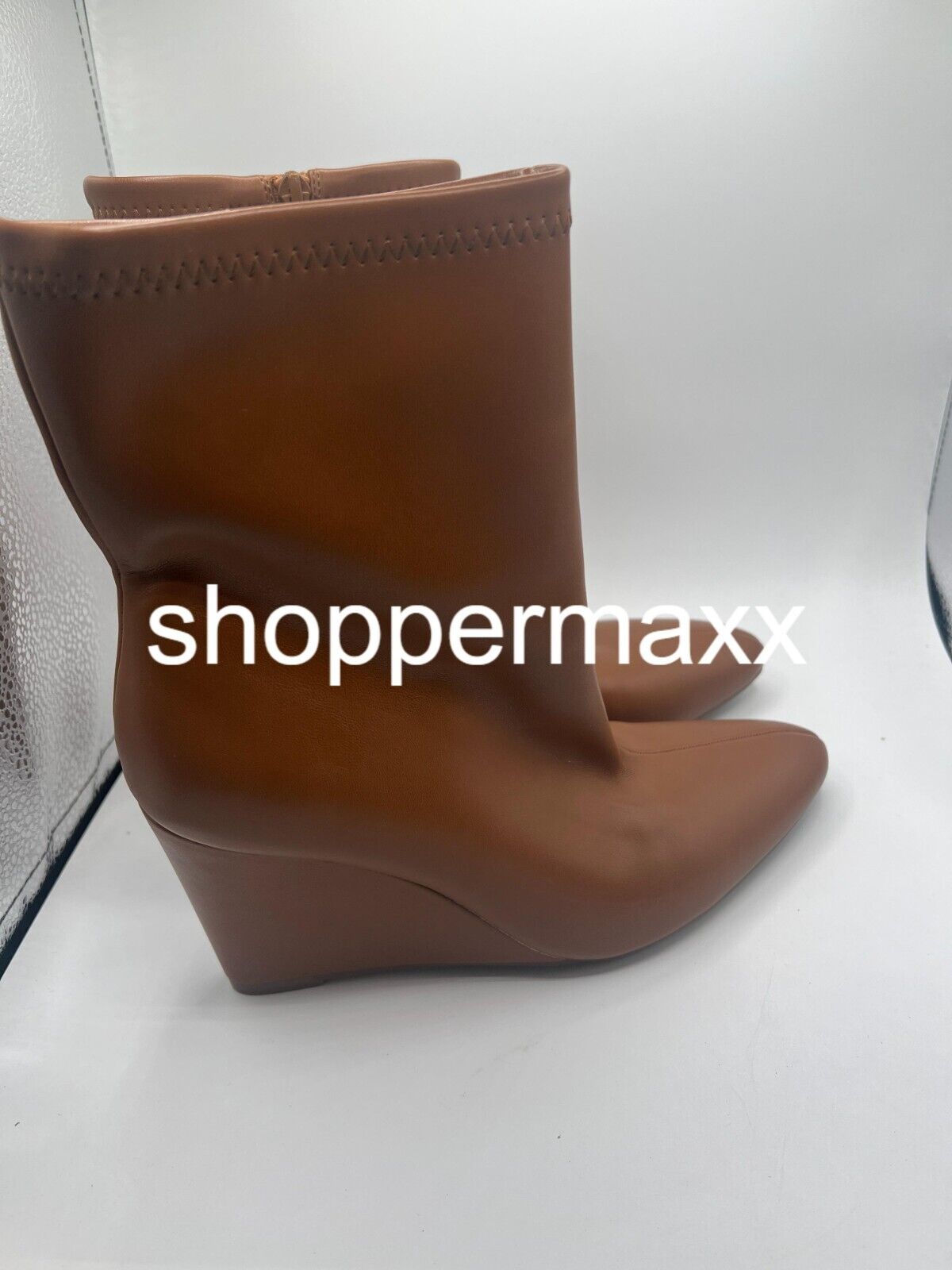 Women's Jocelyn Wedge Stretch Dress Boots - A New Day, Camel, Size 8.5