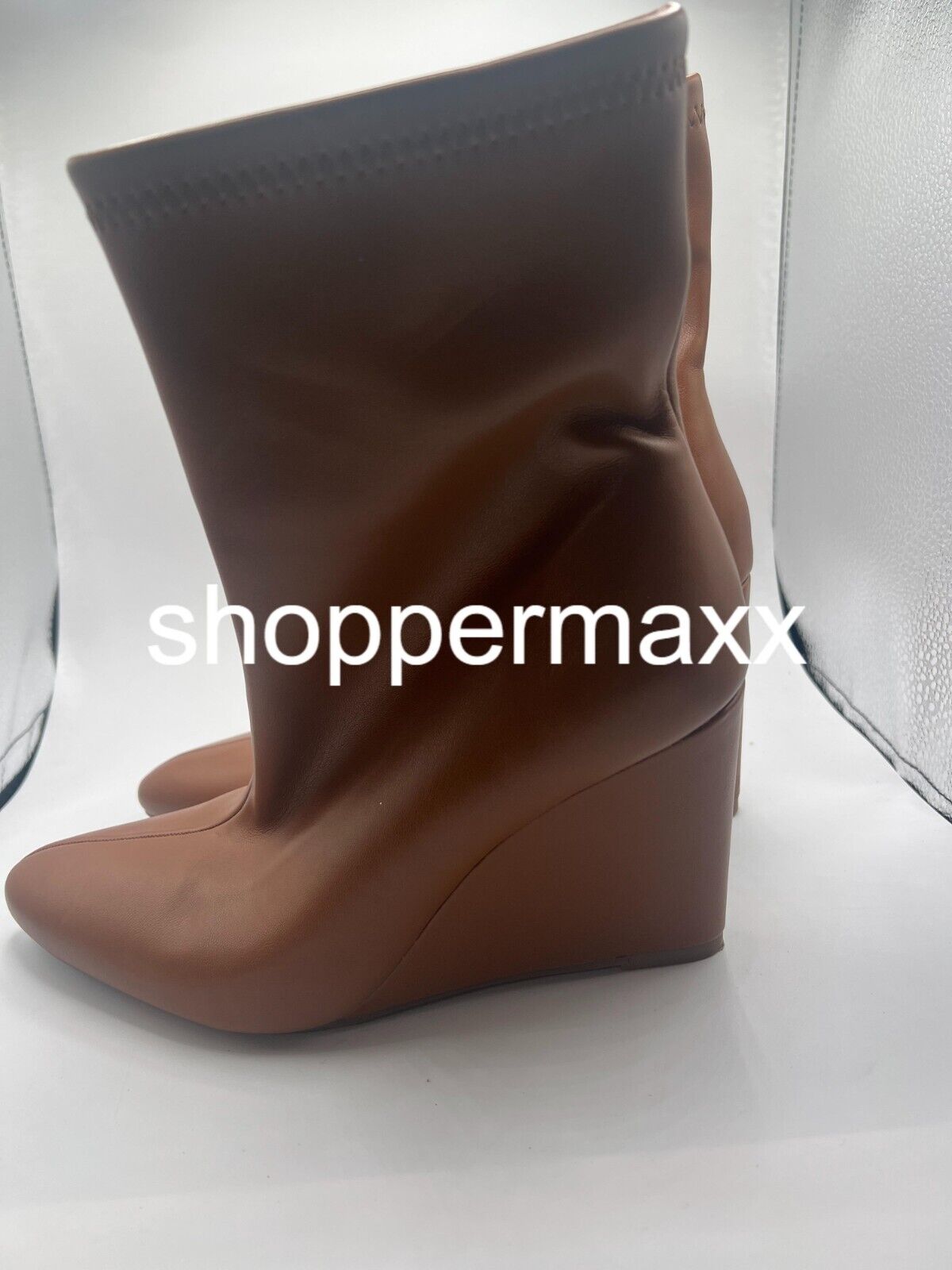 Women's Jocelyn Wedge Stretch Dress Boots - A New Day, Camel, Size 8.5