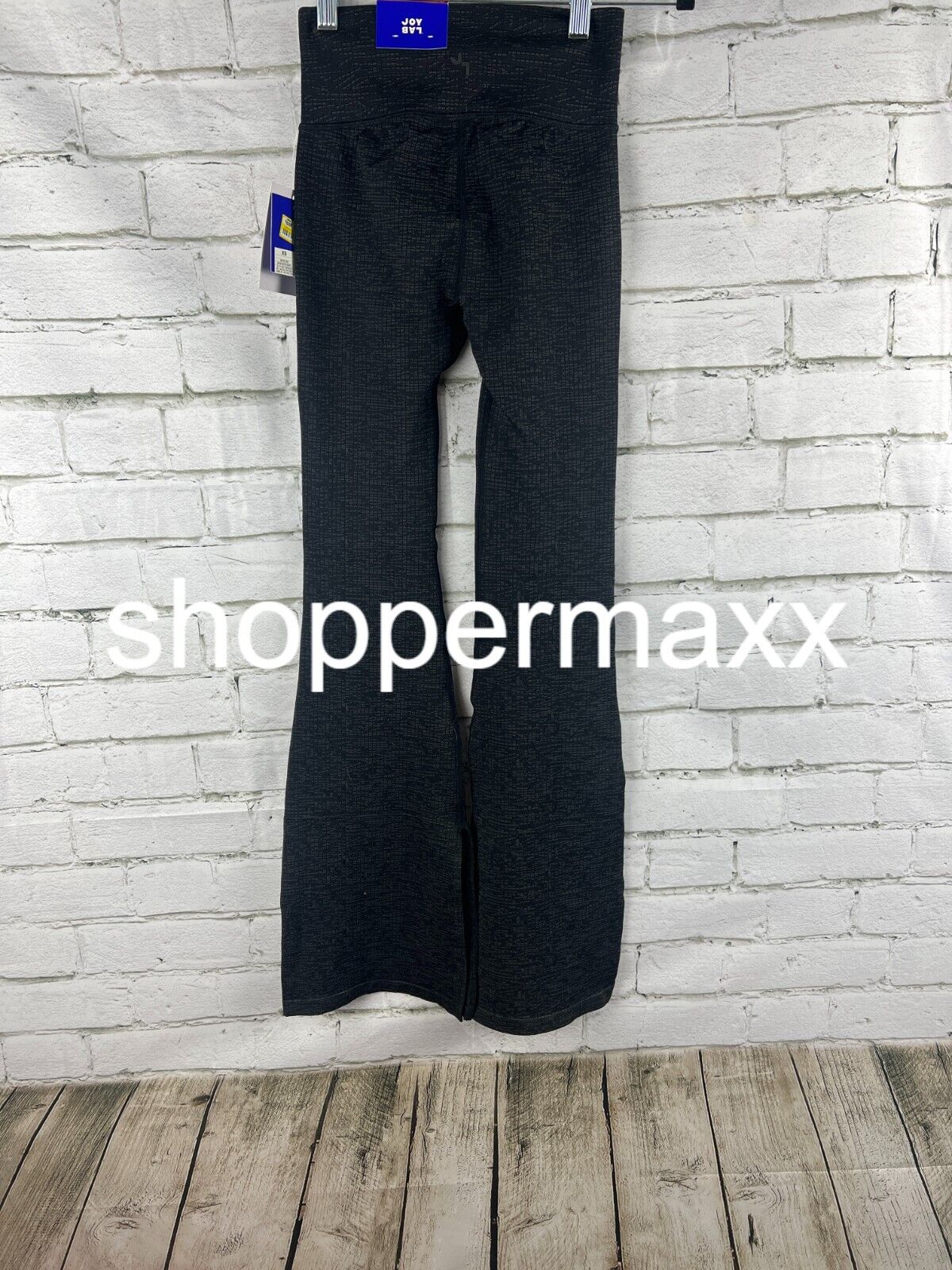 Women's Textured Flare Leggings - JoyLab, Black, XS