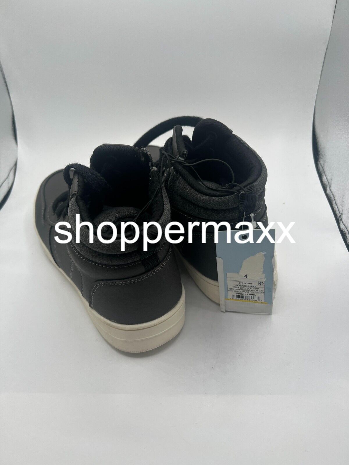 Boys' Brice Slip-On Zipper Sneakers - Cat & Jack, Gray, SIZE 4