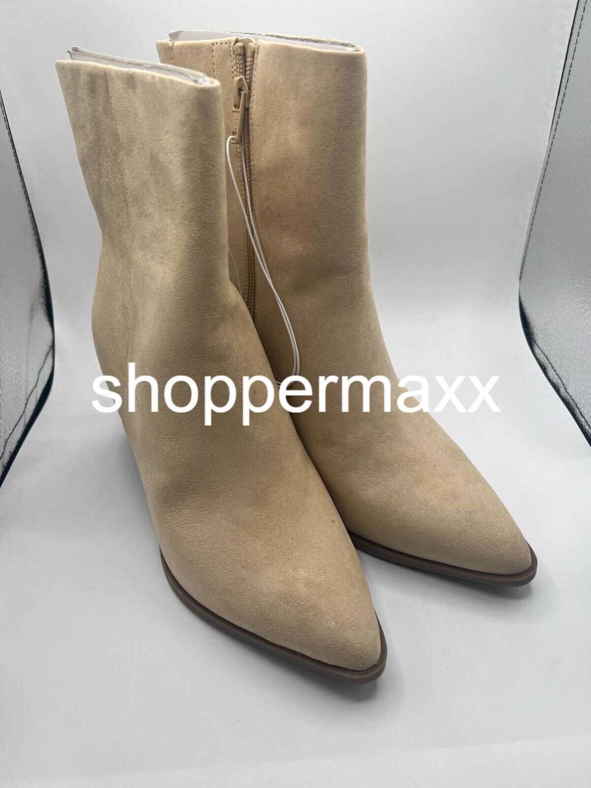 Women's Thora Wide Width Dress Boots - A New Day, Light Taupe, Size 7.5