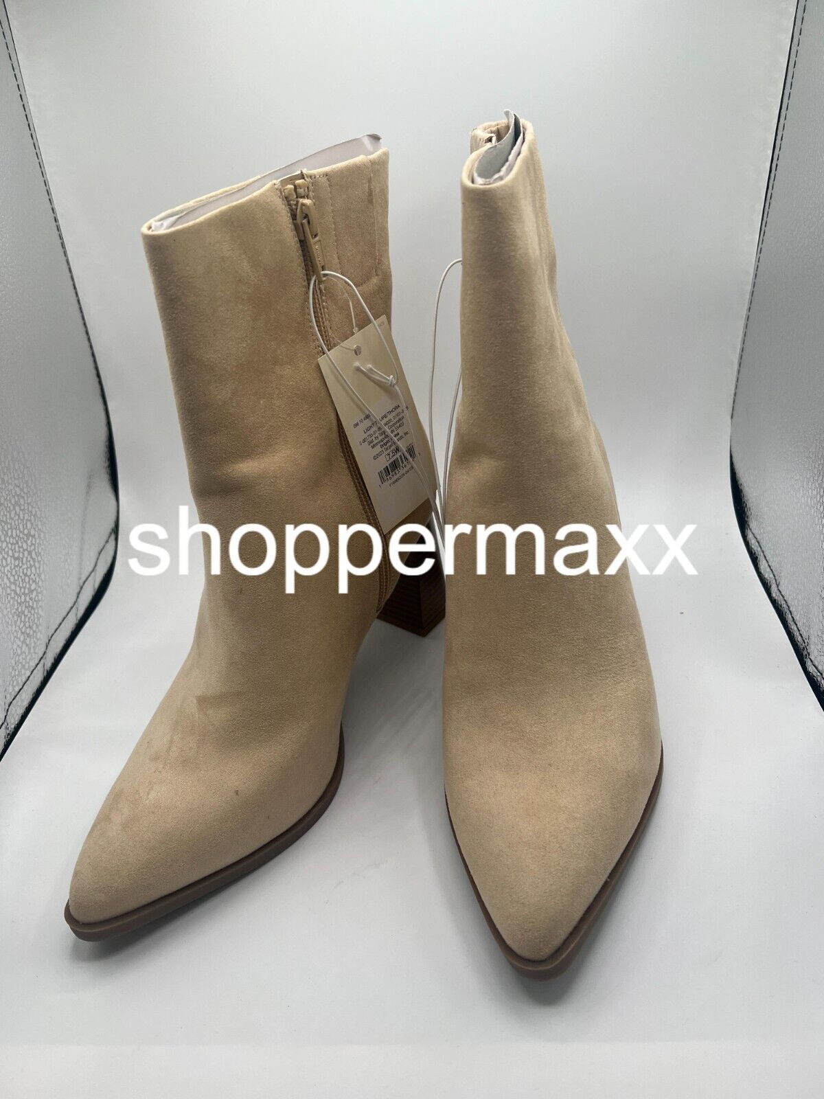 Women's Thora Wide Width Dress Boots - A New Day, Light Taupe, Size 7.5