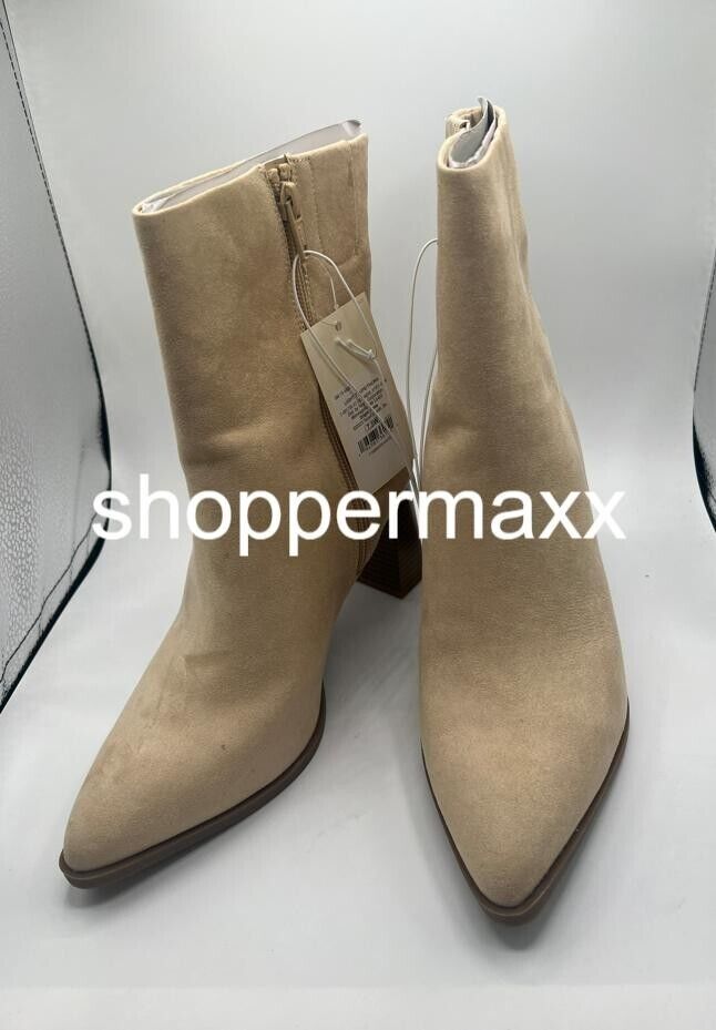 Women's Thora Wide Width Dress Boots - A New Day, Light Taupe, Size 7.5