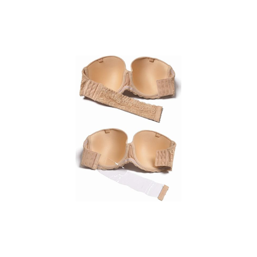 YANDW Strapless Lightly Padde Hook and Eye Coverage Bra Women Nude, 38DD/E