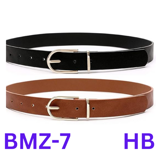 Earnda 2 Pack Brown Belt Women's Waist Belt for Jeans, Black & Brown, Size Large