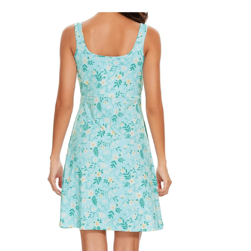Women UPF 50+ Tank Dress A-Line with Pockets Breathable Quick Dry Mint Green 3XL