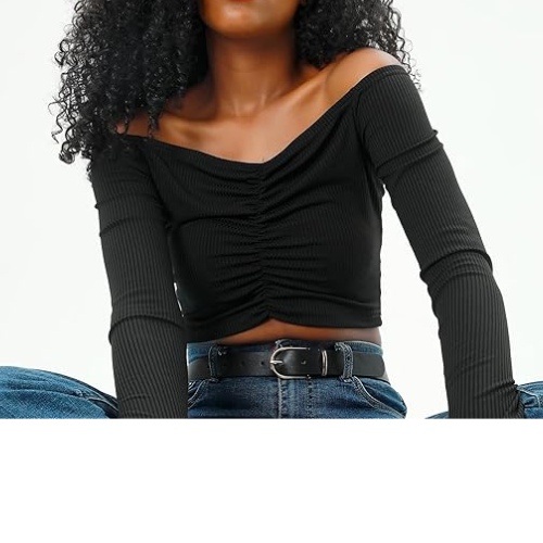 Earnda 2 Pack Brown Belt Women's Waist Belt for Jeans, Black & Brown, Size Large