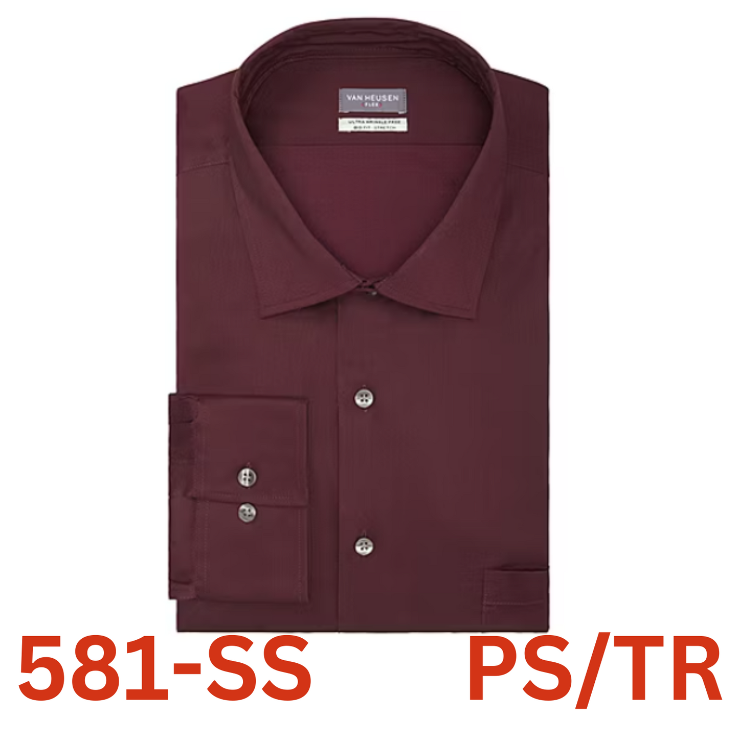 Van Heusen Ultra Flex Men's Regular Fit Wrinkle Free Long Sleeve Dress Shirt 2XL