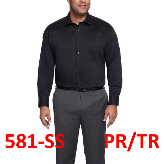 Van Heusen Ultra Flex Mens Regular Fit Wrinkle Free Long Sleeve Dress Shirt, M