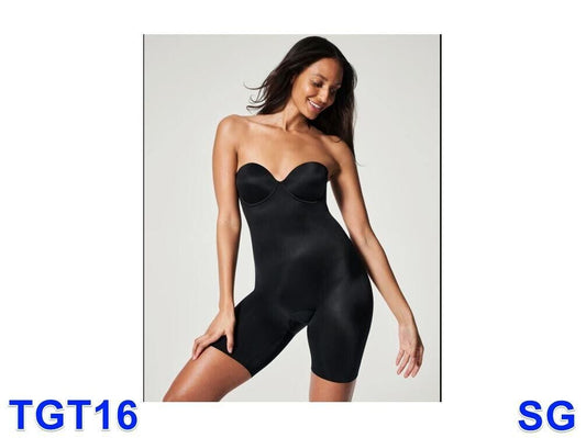 ASSETS by SPANX Women's Flawless Finish Strapless Cupped Bodysuit, Black, XL