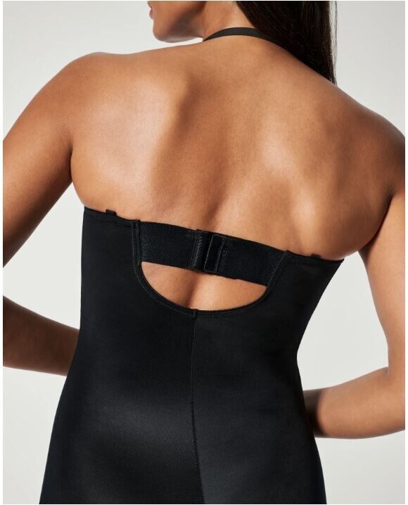 ASSETS by SPANX Women's Flawless Finish Strapless Cupped Bodysuit, Black, XL