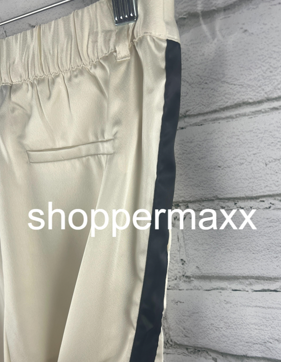 Women' Wide Leg Trousers- Future Collective w/ Kahlana Barfield, Brown Cream, XS