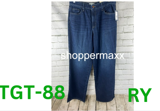 Women's High-Rise Wide Leg Jeans - Universal Thread, Dark Wash, 12 Long