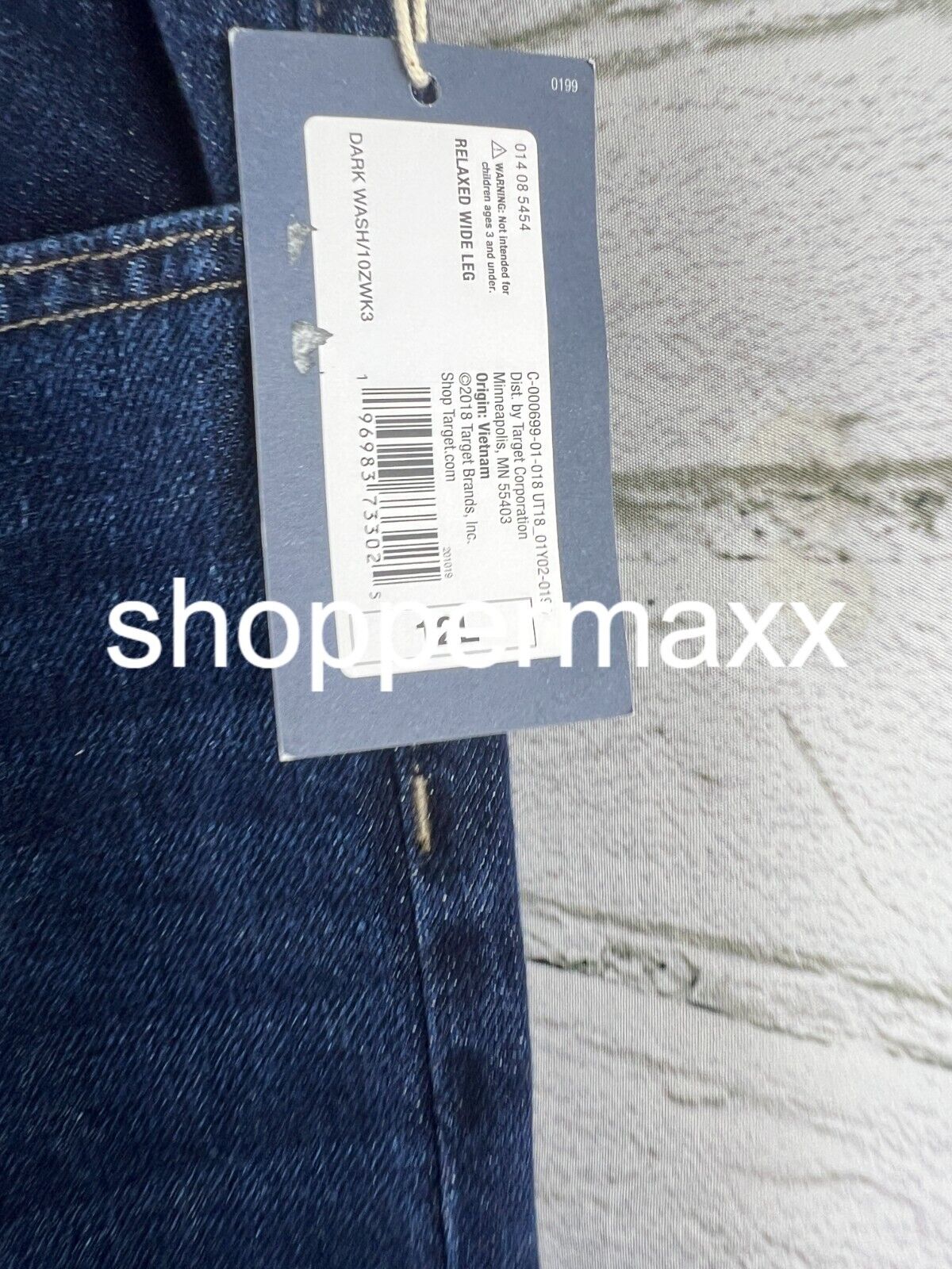 Women's High-Rise Wide Leg Jeans - Universal Thread, Dark Wash, 12 Long