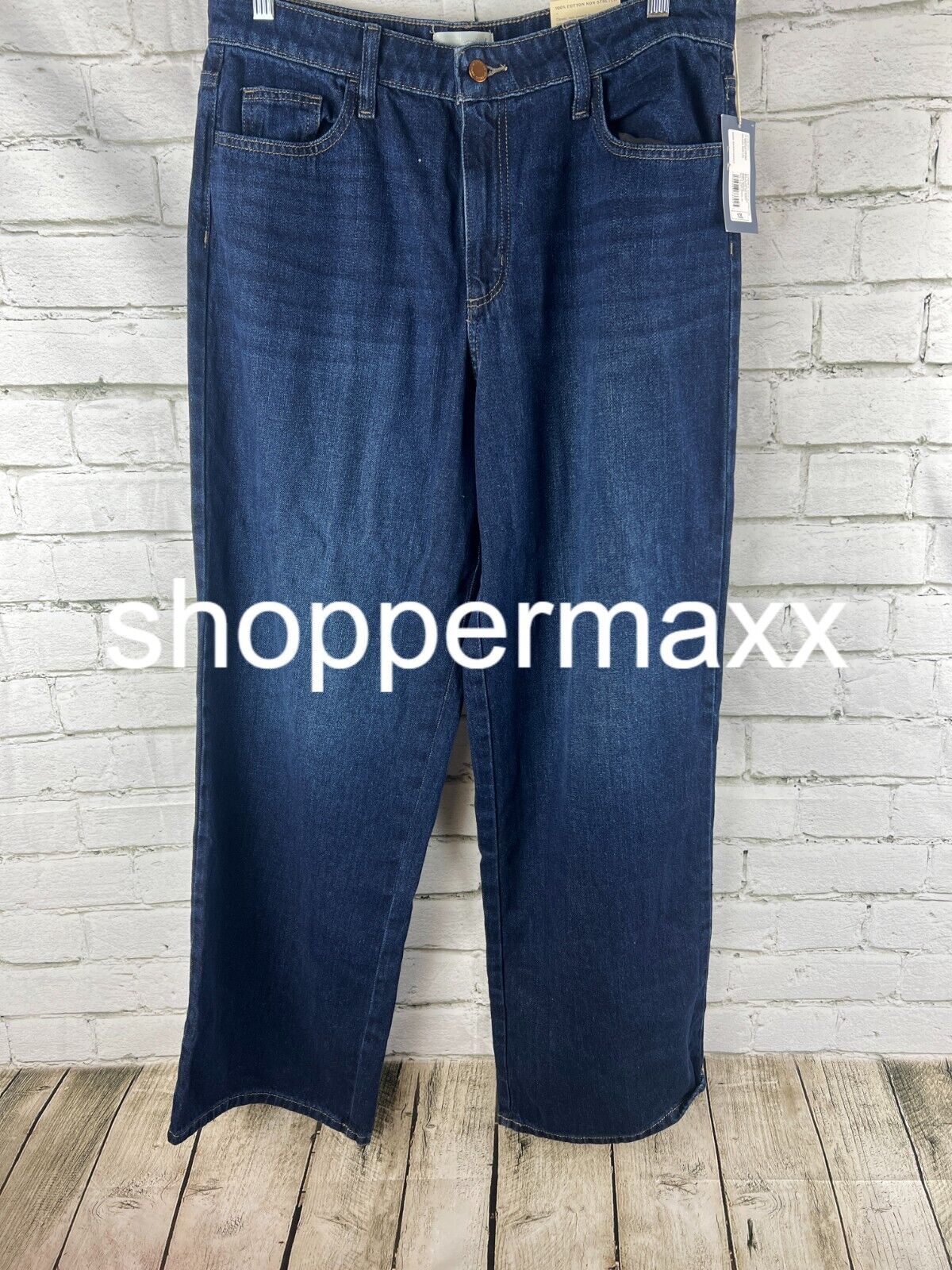 Women's High-Rise Wide Leg Jeans - Universal Thread, Dark Wash, 12 Long