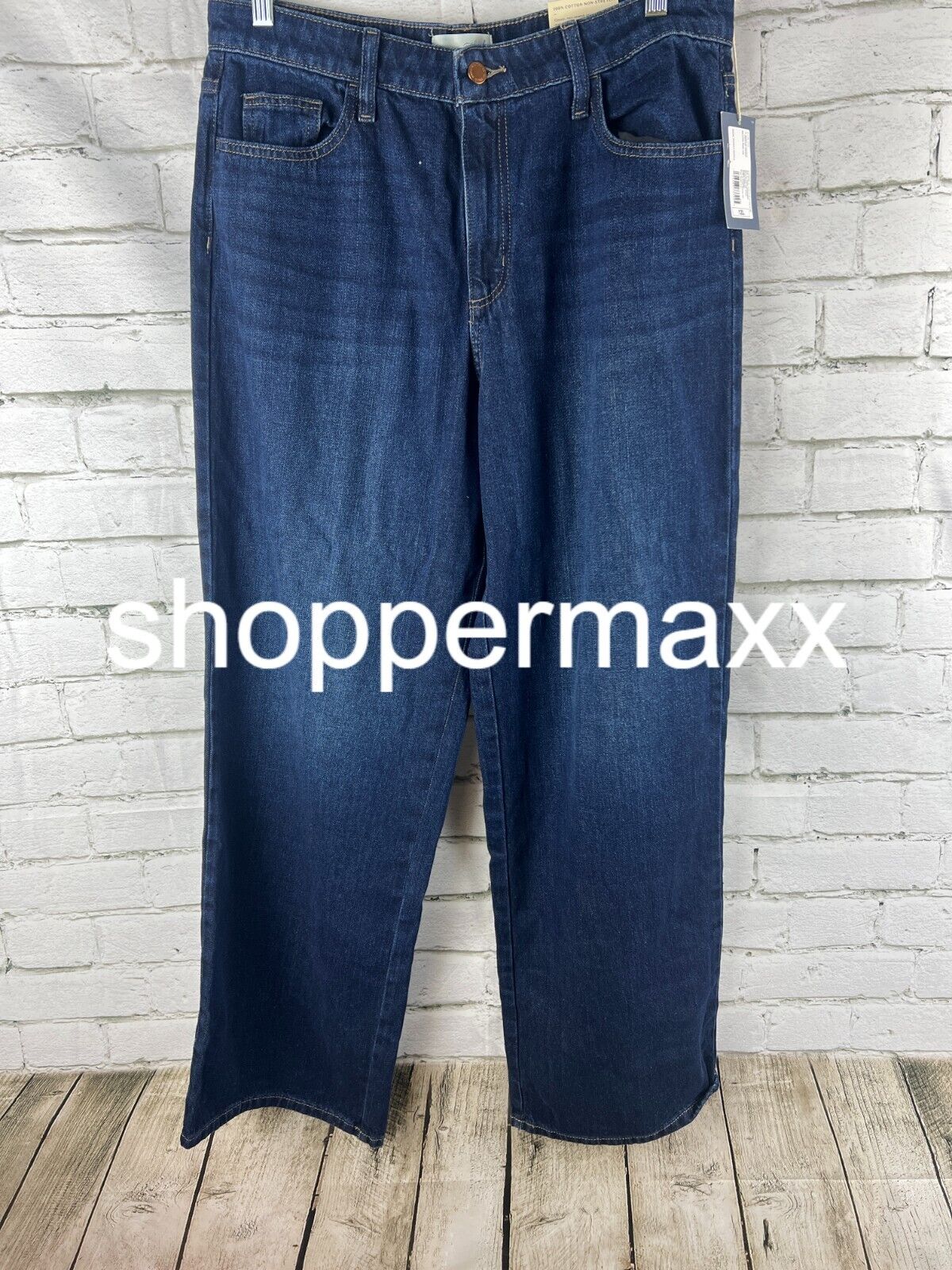 Women's High-Rise Wide Leg Jeans - Universal Thread, Dark Wash, 12 Long