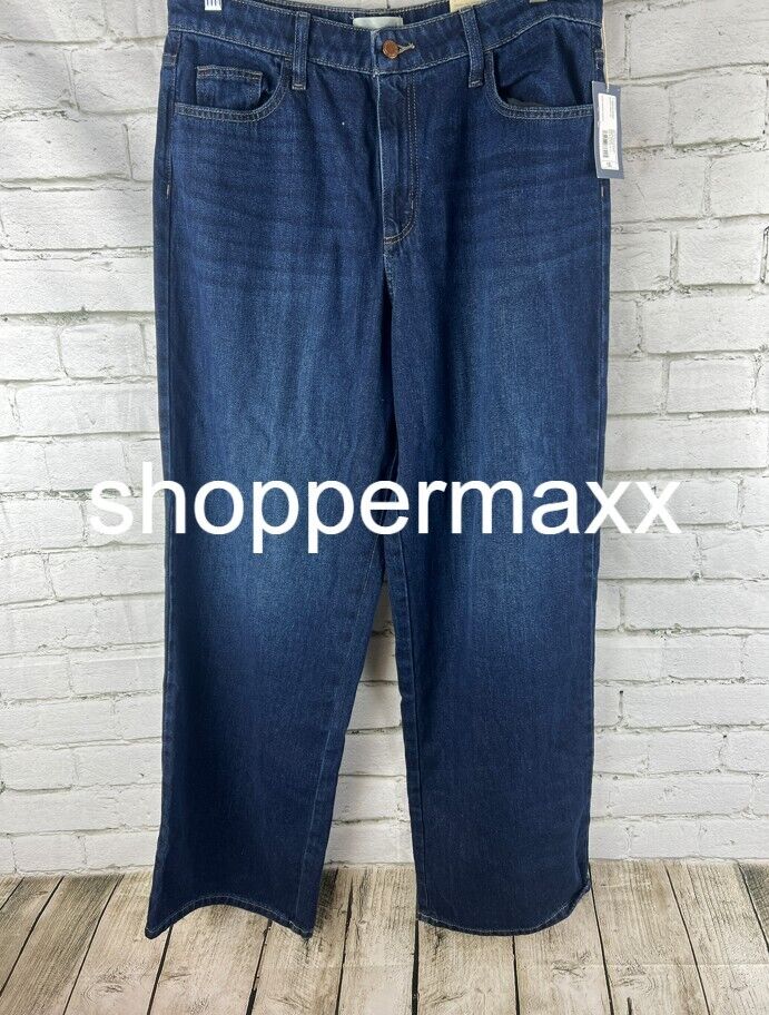 Women's High-Rise Wide Leg Jeans - Universal Thread, Dark Wash, 12 Long