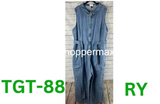 Women's Denim Cargo Jumpsuit - Universal Thread, Medium Wash, 20