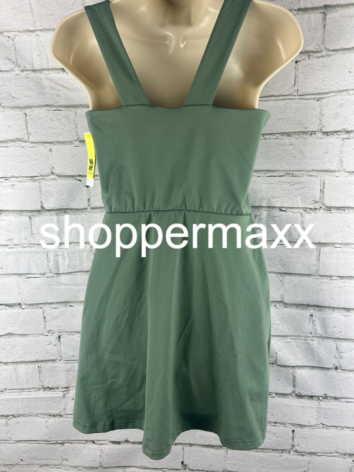 Women's Side-Slit Active Dress side pocket built in brief All in Motion Green, S