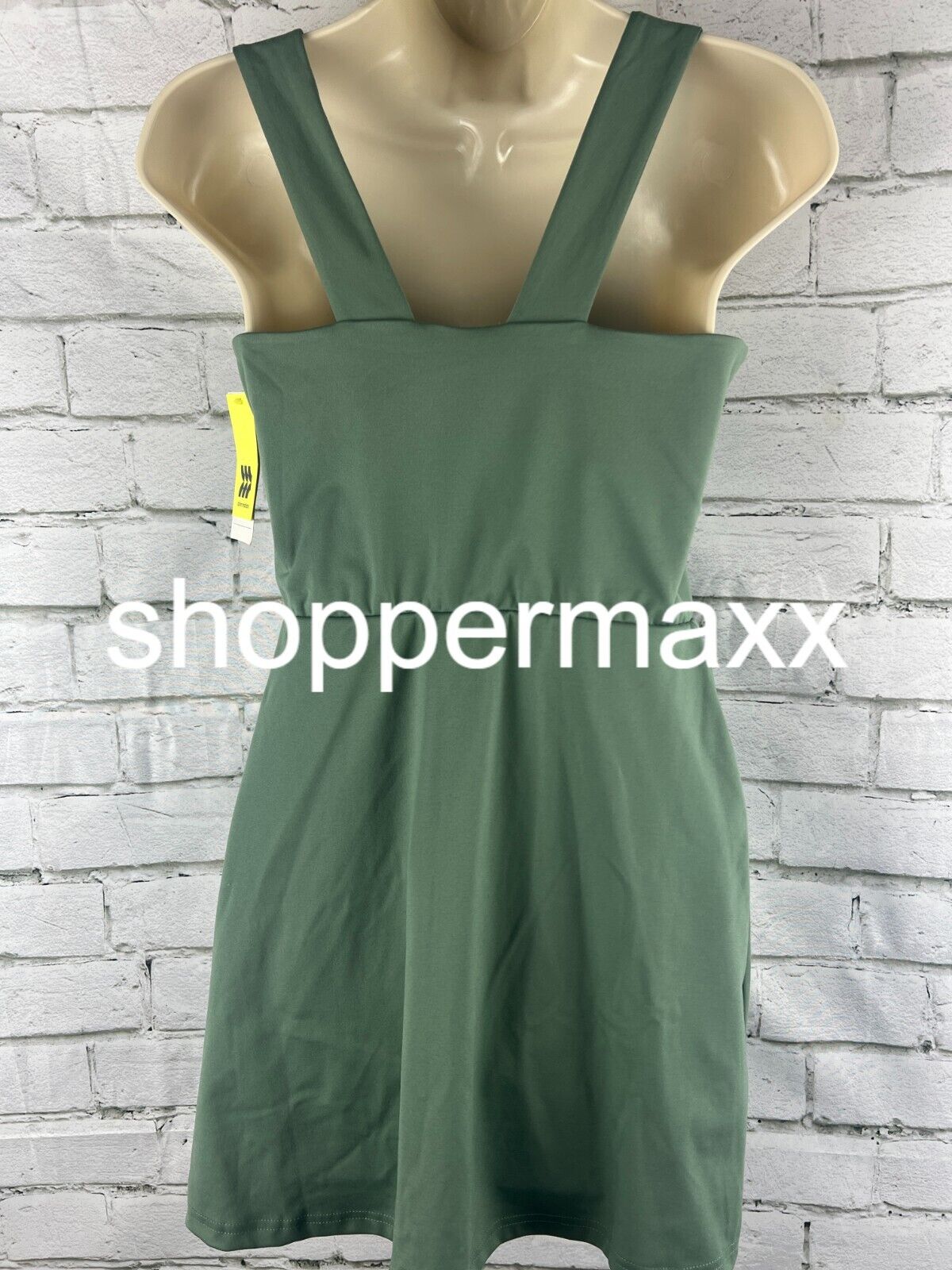 Women's Side-Slit Active Dress side pocket built in brief All in Motion Green, S