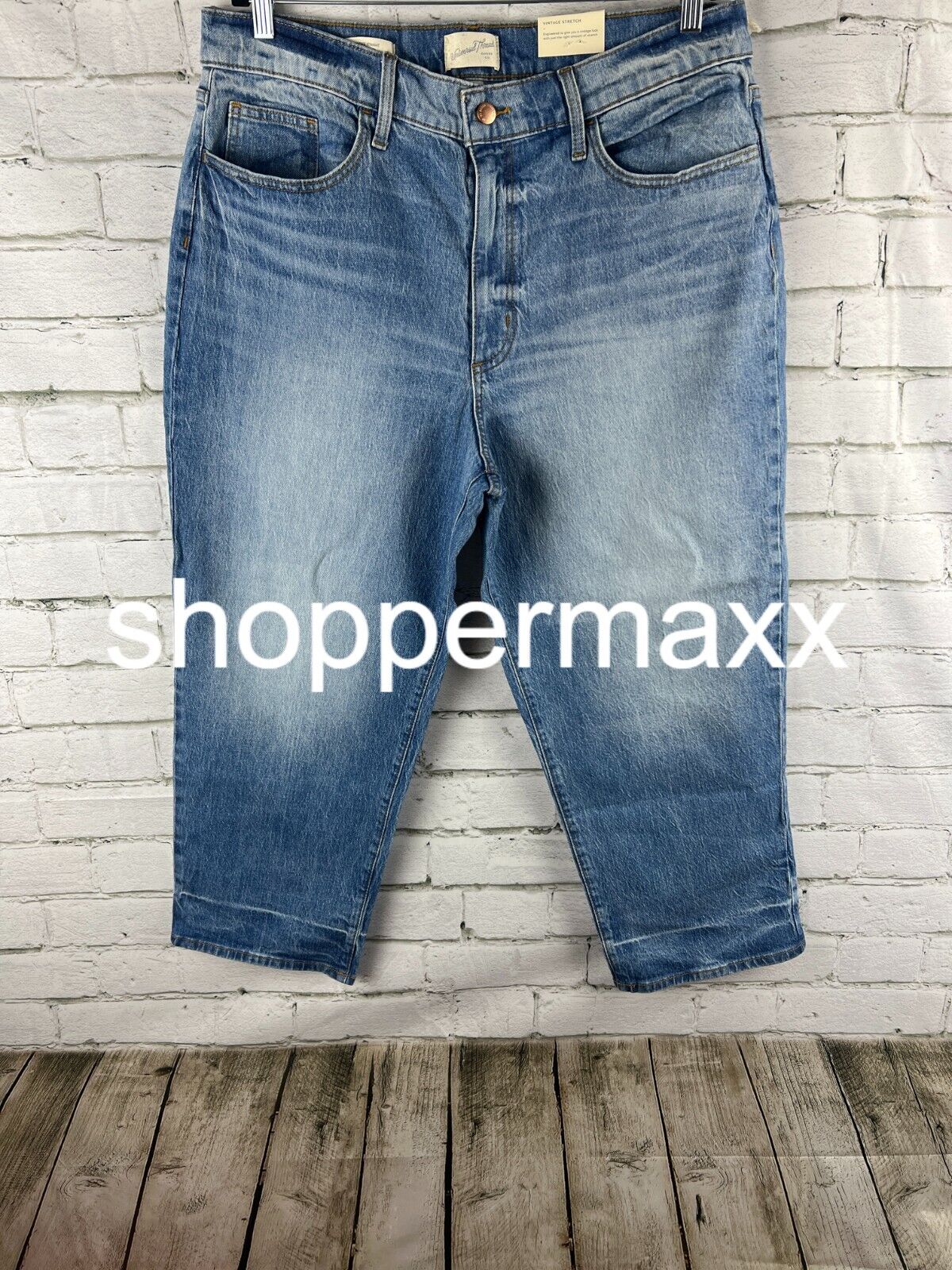 Women's Super-High Rise Vintage Straight Jeans-Universal Thread, Medium Wash, 18