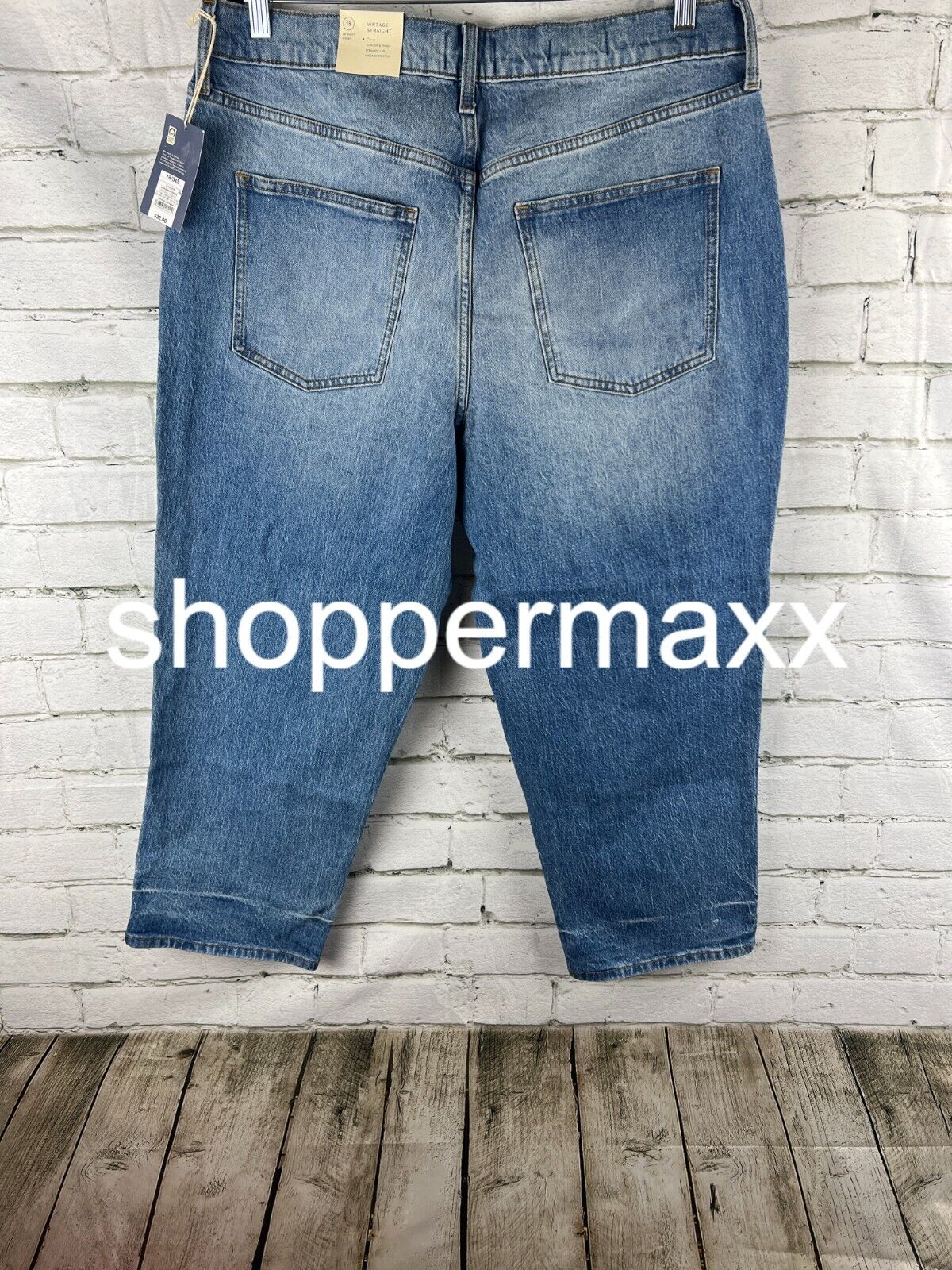 Women's Super-High Rise Vintage Straight Jeans-Universal Thread, Medium Wash, 18