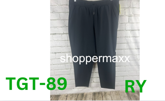 Women's Stretch Woven High-Rise Taper Pants - All In Motion, BLACK, XXL