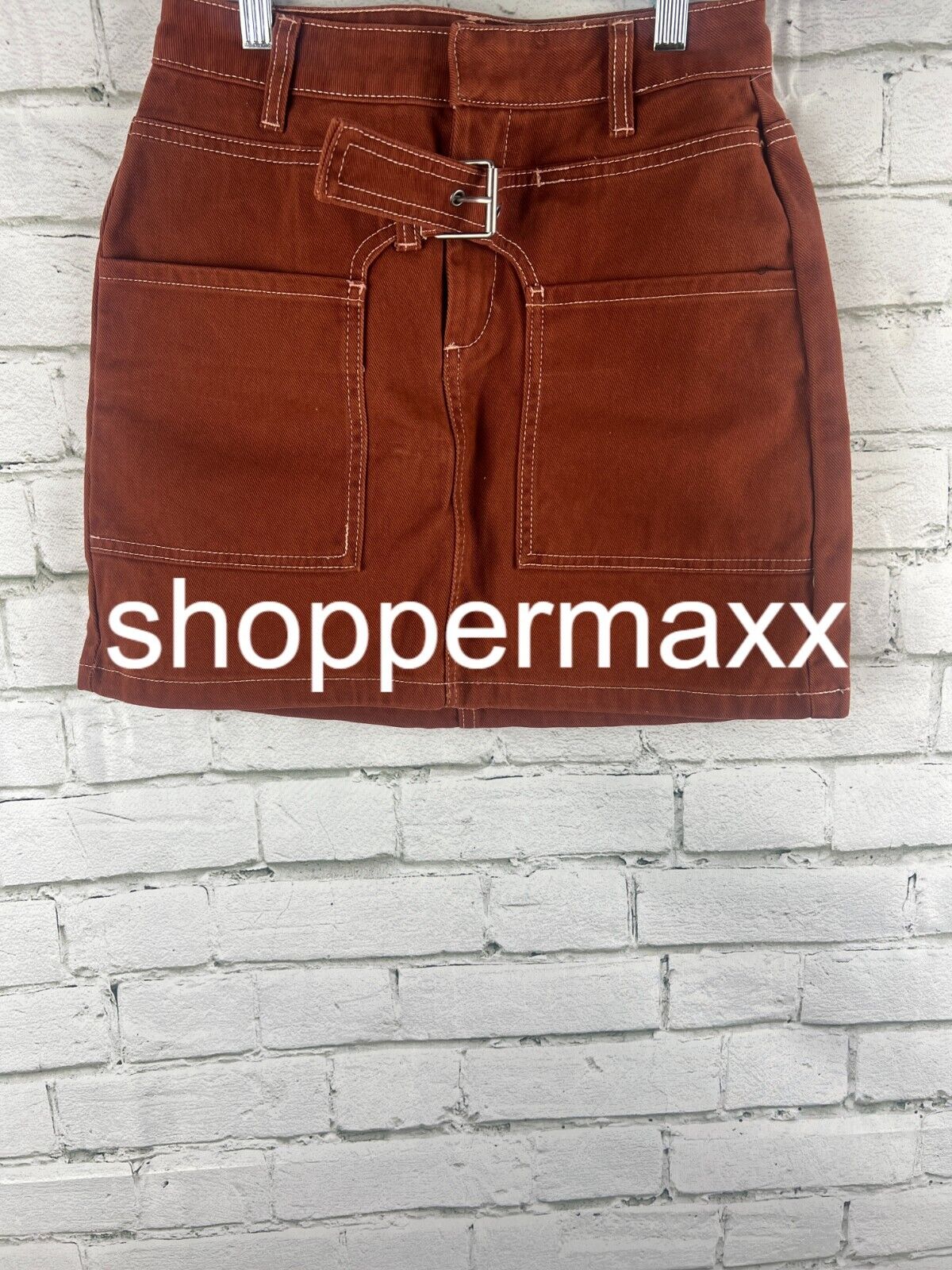 Women's Saddle Wrap Mini Skirt - Future Collective with Reese Blutstein, Rust, 0