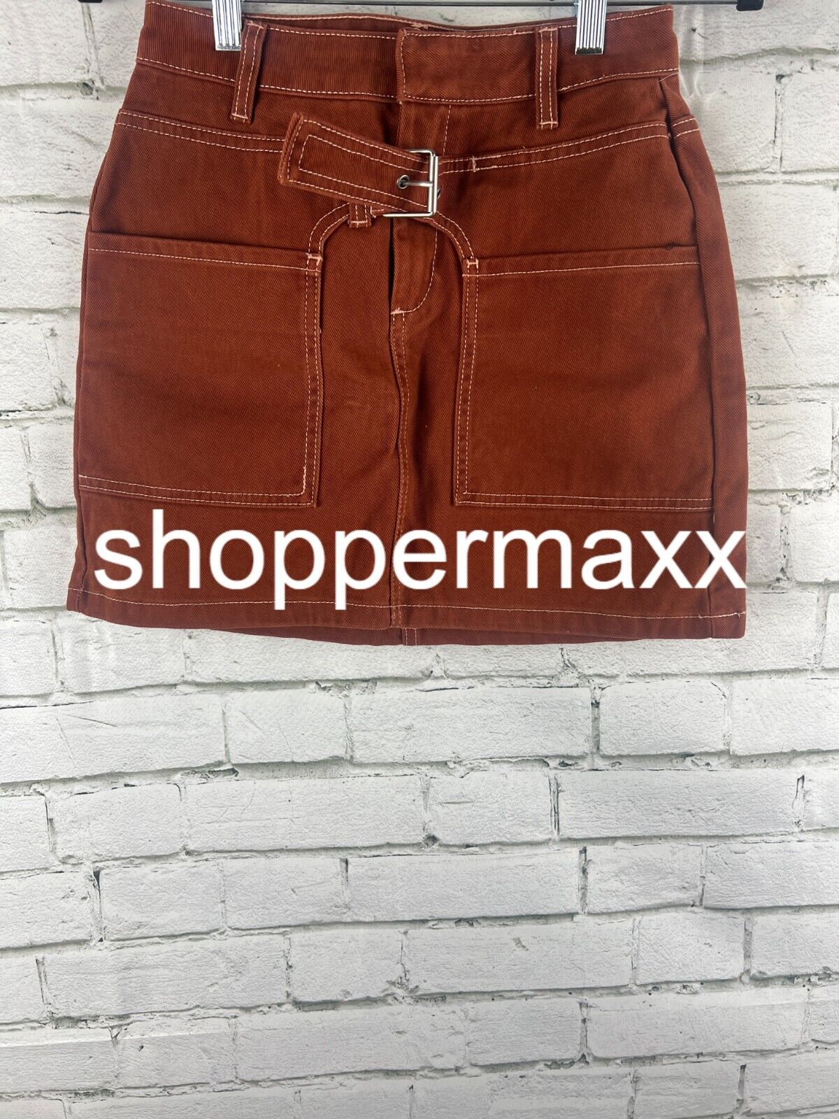 Women's Saddle Wrap Mini Skirt - Future Collective with Reese Blutstein, Rust, 0