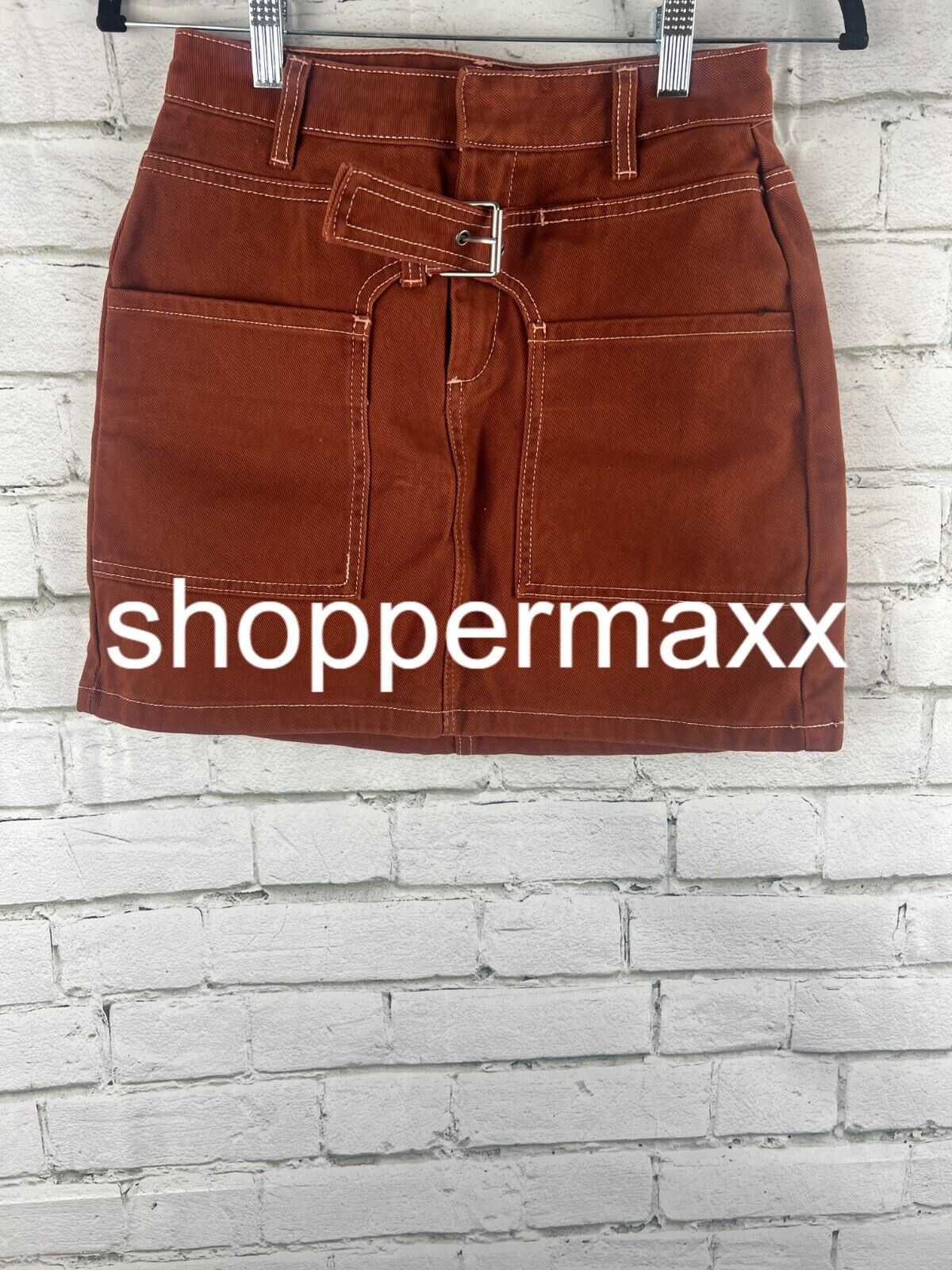 Women's Saddle Wrap Mini Skirt - Future Collective with Reese Blutstein, Rust, 0