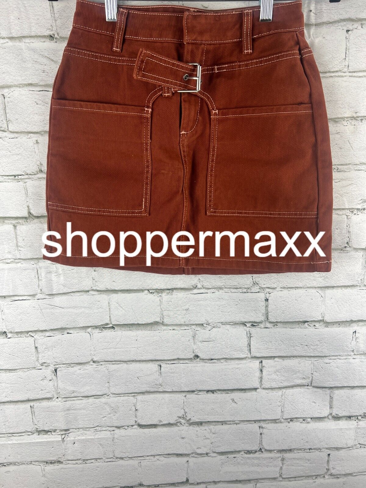 Women's Saddle Wrap Mini Skirt - Future Collective with Reese Blutstein, Rust, 0