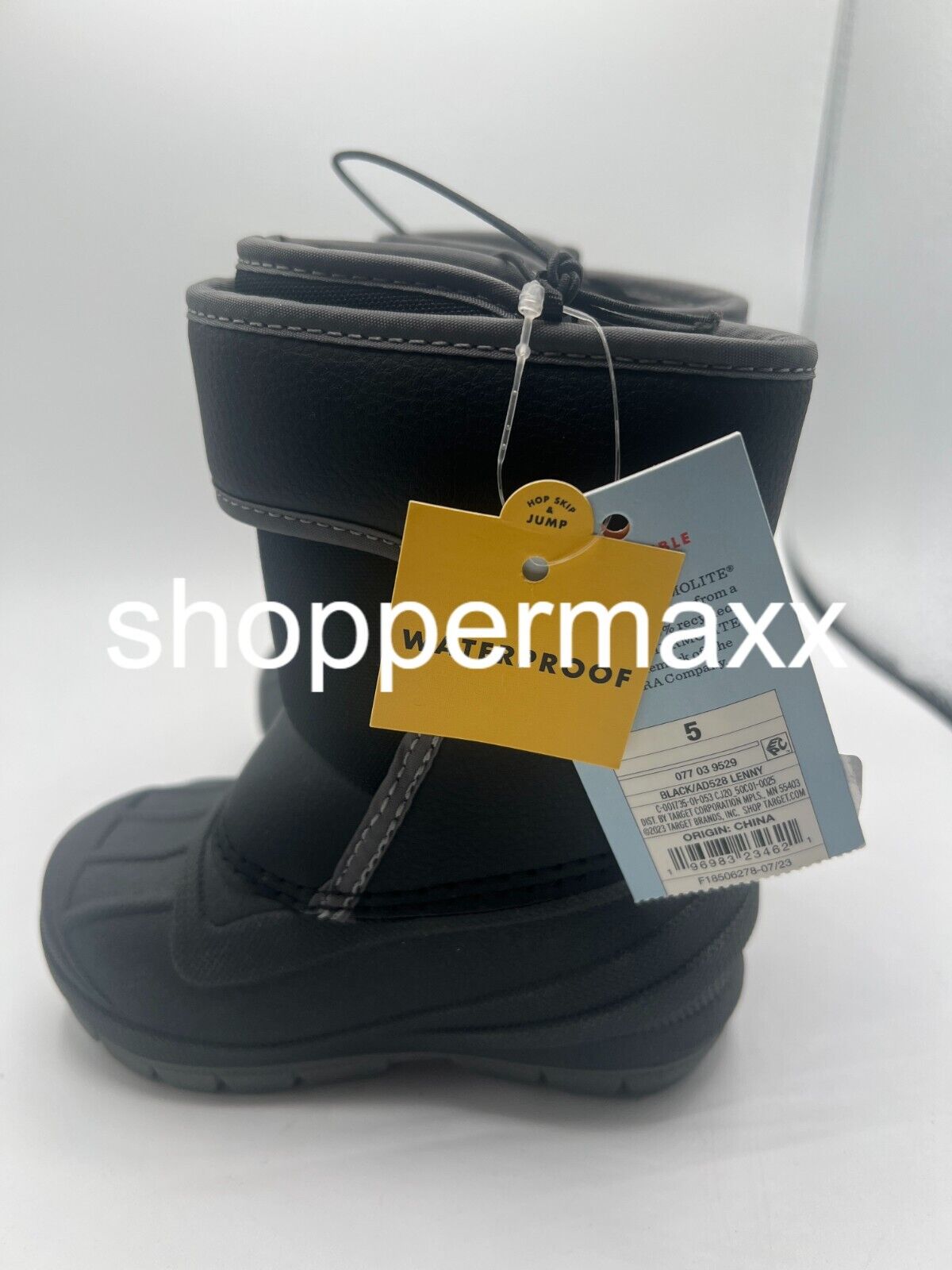 Toddler Boys' Lenny Winter Boots - Cat & Jack, Black, 5T