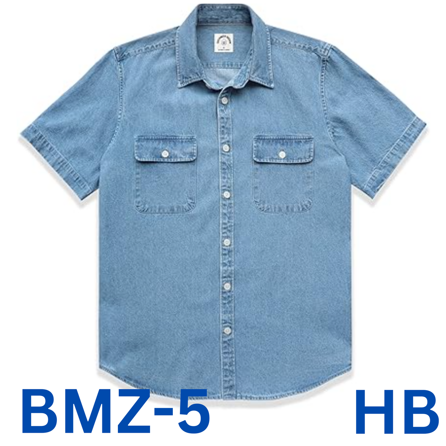 Dubinik Men' Short Sleeve Button Down Shirts Denim Short Sleeve Shirt Men, Small