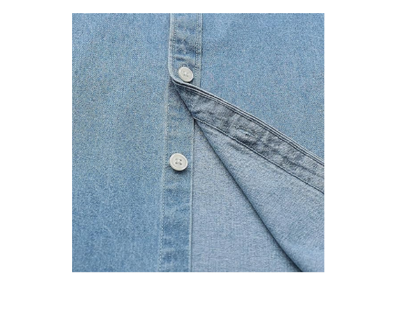 Dubinik Men' Short Sleeve Button Down Shirts Denim Short Sleeve Shirt Men, Small