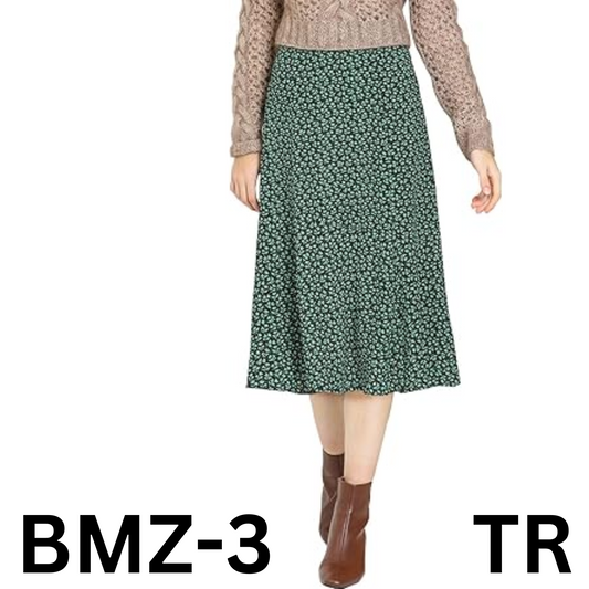 Allegra K Women's Floral Midi Skirt Peasant Elastic Waist A-Line Ditsy Skirts, M