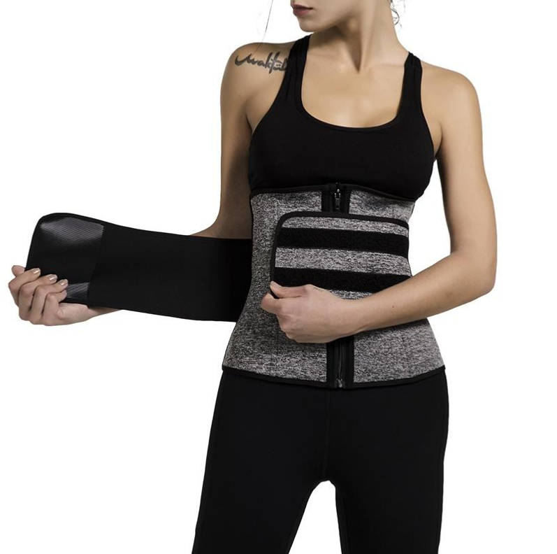 Women Workout Waist Trainer Tummy Slimming Sheath Trimmer Belt Latex Shapewear X