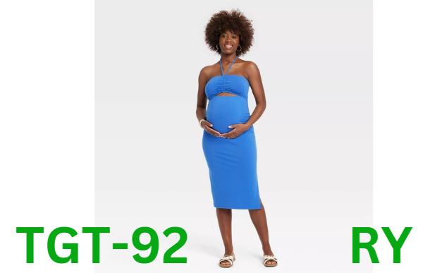 Cut Out Maternity Bodycon Dress - Isabel Maternity by Ingrid & Isabel, Blue, S