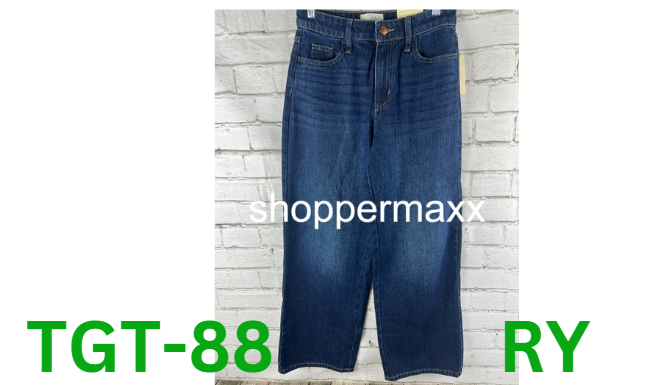 WOMEN'S HIGH-RISE WIDE LEG JEANS - UNIVERSAL THREAD, DARK WASH, 2 SHORT