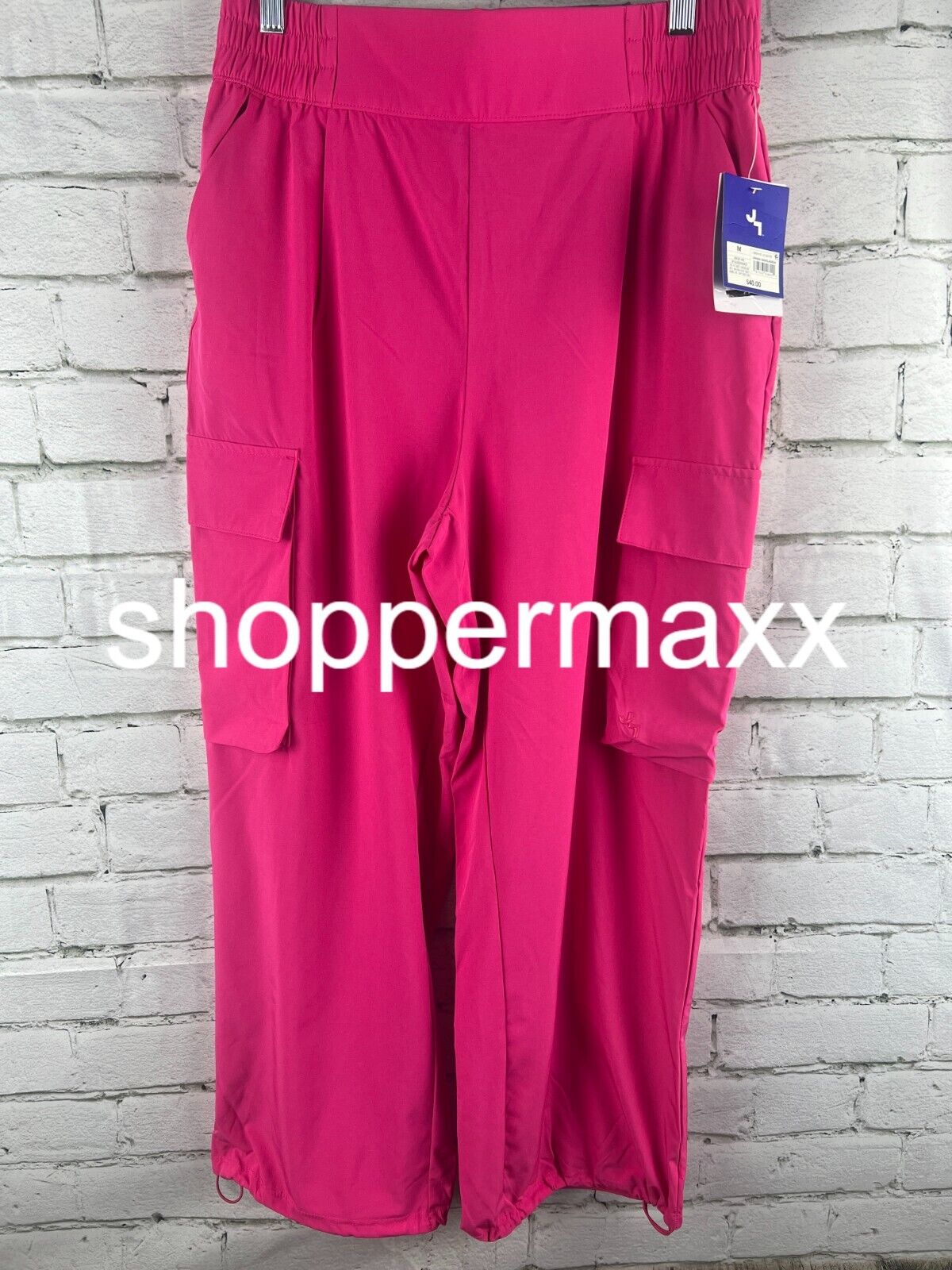 Women's Cinch Hem Woven Cargo Pants - JoyLab, PINK , M