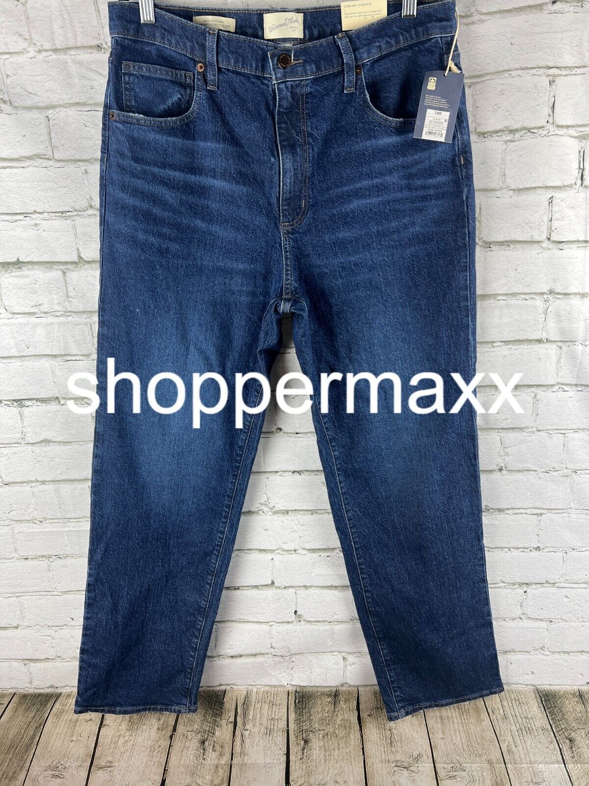 Women's High-Rise 90's Straight Jeans - Universal Thread, Medium Wash, 14